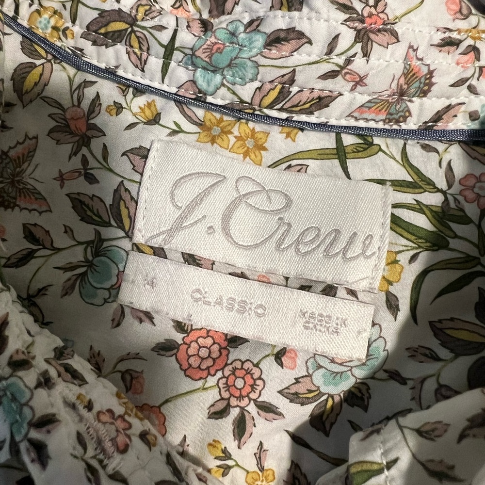 J. Crew Liberty Fabric Floral Button Down Blouse - Picture 2 of 5